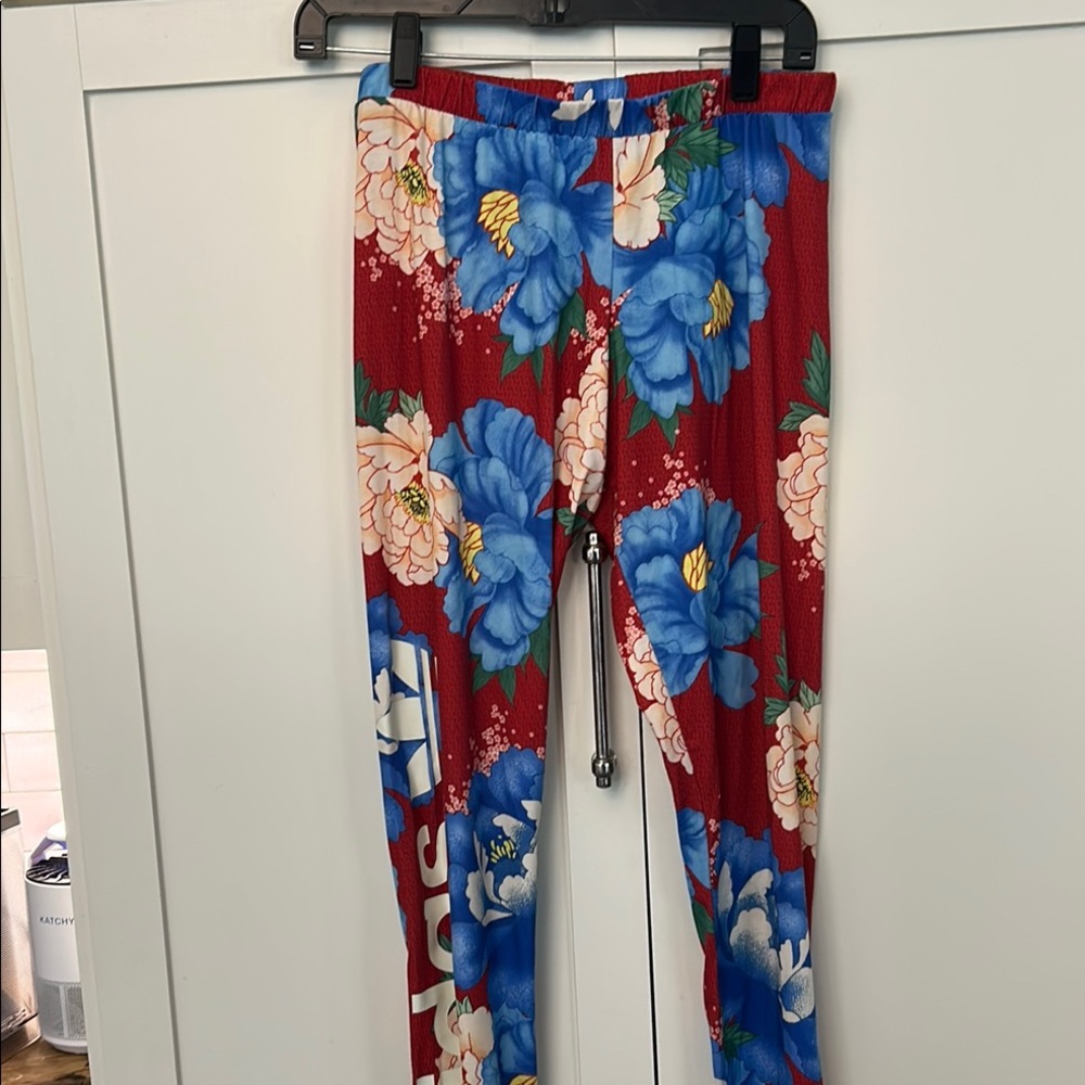Adidas Bold Floral Leggings with Logo